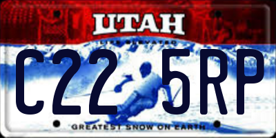 UT license plate C225RP