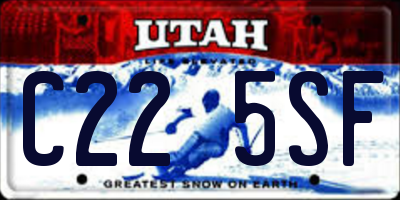 UT license plate C225SF