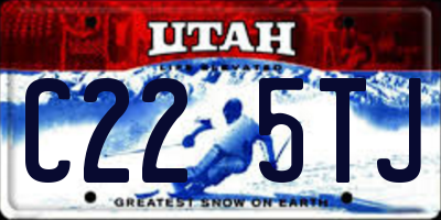 UT license plate C225TJ