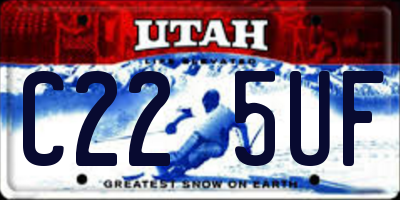 UT license plate C225UF