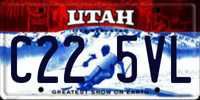 UT license plate C225VL