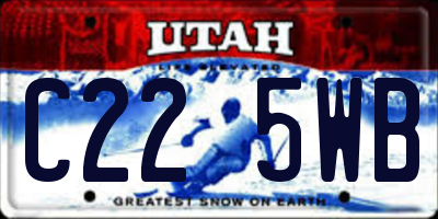 UT license plate C225WB