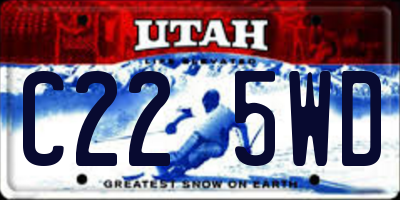 UT license plate C225WD