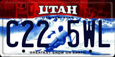 UT license plate C225WL