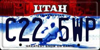 UT license plate C225WP