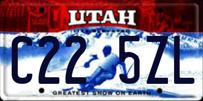UT license plate C225ZL