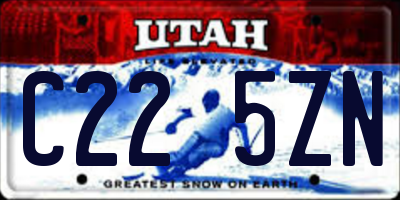UT license plate C225ZN