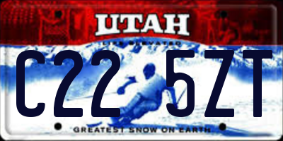 UT license plate C225ZT
