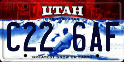 UT license plate C226AF