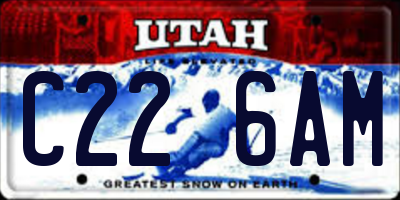UT license plate C226AM