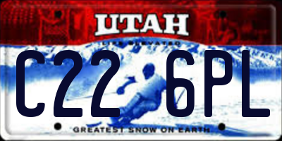 UT license plate C226PL