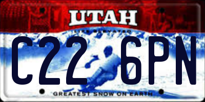 UT license plate C226PN