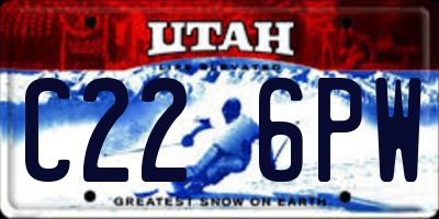 UT license plate C226PW