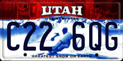 UT license plate C226QG