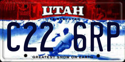 UT license plate C226RP