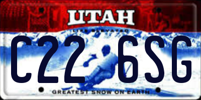 UT license plate C226SG