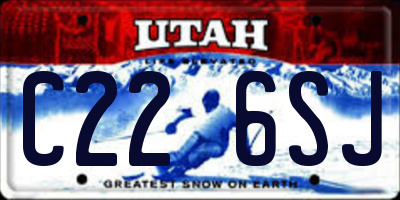 UT license plate C226SJ