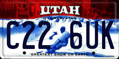 UT license plate C226UK