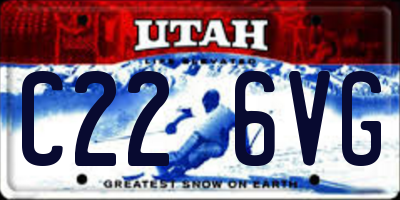 UT license plate C226VG