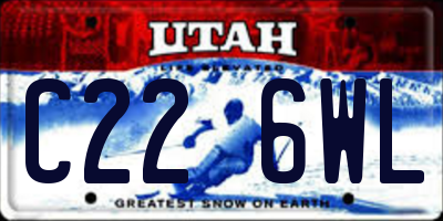 UT license plate C226WL