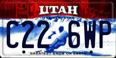 UT license plate C226WP