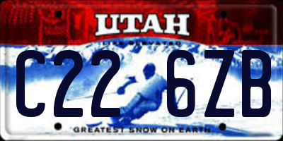 UT license plate C226ZB