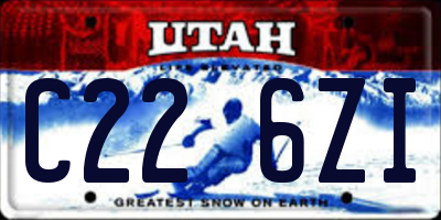 UT license plate C226ZI