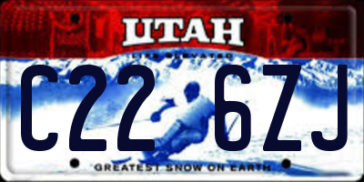 UT license plate C226ZJ