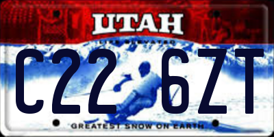 UT license plate C226ZT