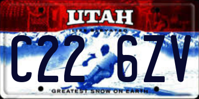 UT license plate C226ZV