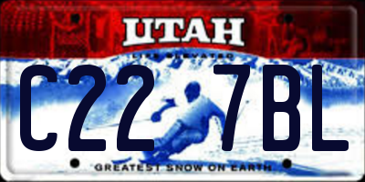 UT license plate C227BL