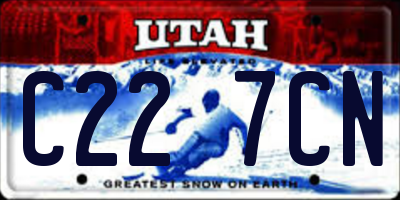 UT license plate C227CN