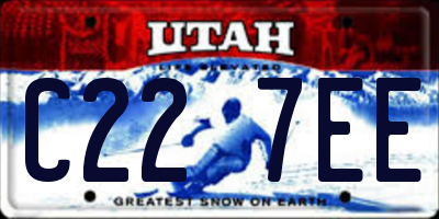 UT license plate C227EE