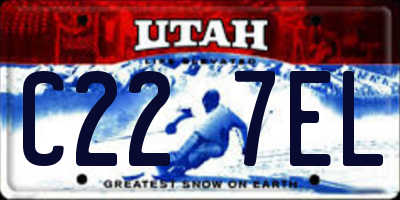 UT license plate C227EL