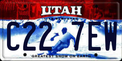 UT license plate C227EW