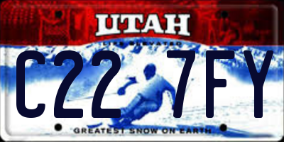 UT license plate C227FY