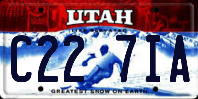 UT license plate C227IA