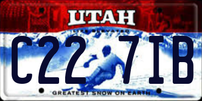 UT license plate C227IB