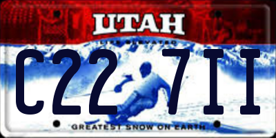 UT license plate C227II