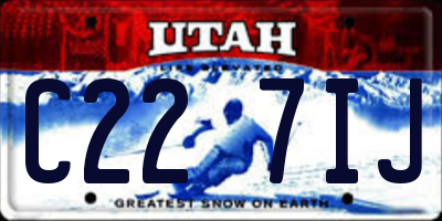 UT license plate C227IJ