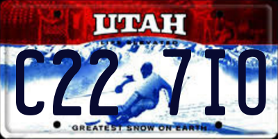 UT license plate C227IO