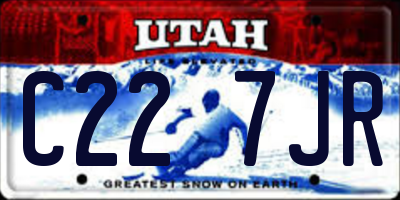 UT license plate C227JR