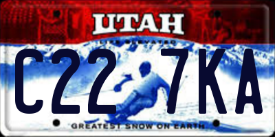 UT license plate C227KA