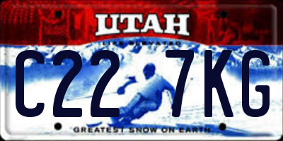 UT license plate C227KG