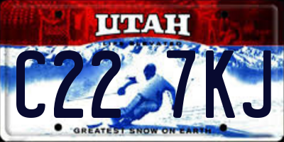 UT license plate C227KJ