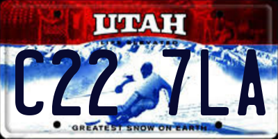 UT license plate C227LA