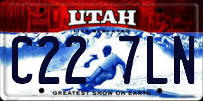 UT license plate C227LN
