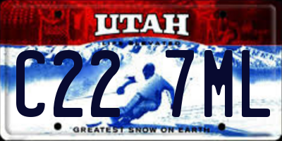 UT license plate C227ML