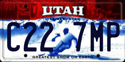 UT license plate C227MP