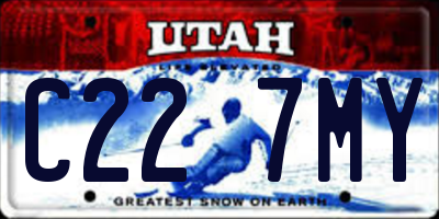UT license plate C227MY
